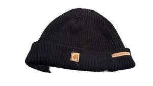 Rocawear Black Ribbed Knit Beanie with‎ Logo Patch